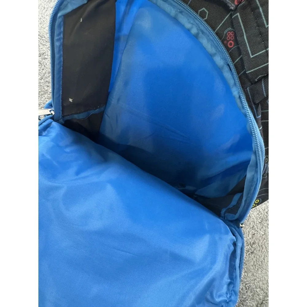 Unbranded Boys Gamer Pattern Backpack Medium Black Blue Video Game Controller